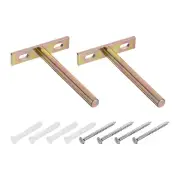 2Pcs 4 Inch Wall Mounting Floating Shelf Bracket Blind Shelf Support, Bronze