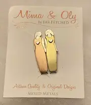 My 2 Beautiful Sisters Brooch - Mima & Oly By Far Fetched Silver/Brass/Copper
