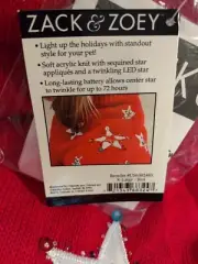 NWT Zack & Zoey Twinkling Stars PET Sweater XL