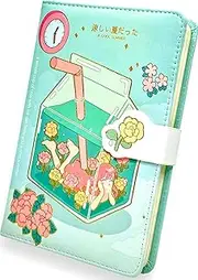 KetaTech Kawaii Anime Journal, Cute Notebook, Diary, Japanese Journal Aesthetic Notebook Premium Quality Paper, 5 x 7-inch, 13 18CM 256 Pages, Cool Summer 4