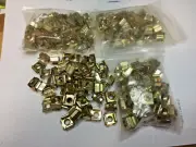200 Pack Lot -Rack Gold M6 Rack Mount Cage Nuts - Square Clips Server