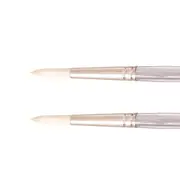 2x Jasart Interlocking Size 12 Acrylic Craft Paint Round Brush Fine Hog Bristle