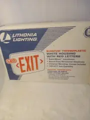 Lithonia Lighting Red LED EXIT Sign Quantum Series Battery Back Up