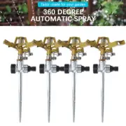 1/2/3/4X Water Sprinkler Garden Lawn Impulse Metal Spike Grass Hose 360 Degree