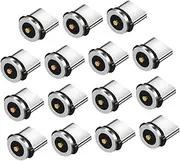 NUOBESTY 15Pcs Magnetic Connector Tips for Type C Charging Rotating Magnetic Adapter for Quick Connect Durable Aluminum Design for Use Compatible with Type C Devices