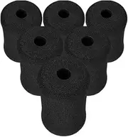 BESPORTBLE 6Pcs Black Foam Foot Pads for Leg Extension Weight Bench, Universal Sponge Covers for Home Gym Workout Bench, Protects Ankles and Legs from Pressure and Friction