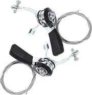 BIUDECO 1 Pair Aluminum Dial Controller for Bike Throttle Cable Friction Thumb with Brake Lever and Cable Kit for Motorcycles
