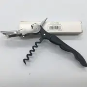 Acopa Waiter's Corkscrew, Black Metal Handle Restaurant Supply