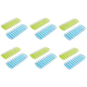 6x 2pc Appetito Ice Tray Easy Release/Flexible Base 10 Cube Stick Blue/Lime