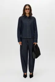 Lennox High Waisted Denim Jean in Indigo Blue - CAMILLA AND MARC® C&M