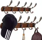 Coat Rack Wall Mounted Hooks, 2 Pack Rustic Wall Hanger (Red Bronze)