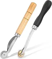 2 pcs Tracing Wheel, Tracing Wheel Sewing Tools Sewing Wheel Marker Wooden Handle Stainless Steel Needle Point Wheel Marker Sewing Pattern Wheel for Tailoring Sewing Craft Tools