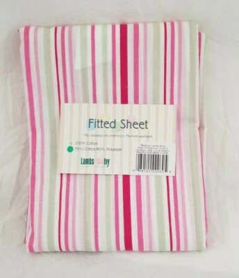 Lambs & Ivy Stripe Fitted Crib Sheet NIP