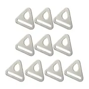 10Pcs Stainless Steel Triangle D Buckles Adjuster Backpack Straps Webbing