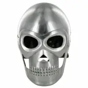 Medieval Wearable Skeleton Steel Helmet Skull Head Helmet Knight