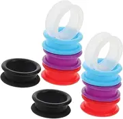 SHERCHPRY 10pcs Silicone Finger Protector Rings for Scissors Colorful Protective Inserts for Pet Grooming Hairdressing and Craft Use Comfortable and Safe Finger Covers