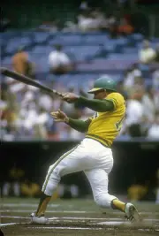 Bert Campaneris Oakland Athletics swings and watches the flight o- 1974 Photo