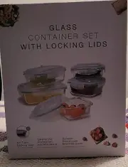 10 Piece Glass Container Set With Locking Lids