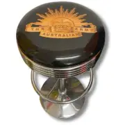 AUSTRALIAN ARMY ANZAC BAR STOOL BLACK ERGONOMIC ADJUSTABLE COMFORTABLE