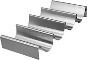 COLLBATH Crepe Stand Taco Holder Rack Bell Decorating Sauce Dish Drying Rack Pan Tortilla Parties Taco Shells Taco Storage Stand Blanket Holder Taco Kit Roti Press Stainless Steel Silver