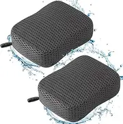 Suzile 2 Pcs Hot Tub Booster Seat Weighted Spa Bathtub Booster Seat Quick Dry with Micro Dot Non Slip Bottom Portable Cushion with 3D Air Mesh Cover Tub Accessory for Indoor Outdoor