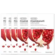 THE FACE SHOP Real Nature Sheet Mask - Pomegranate (Pack of 5)