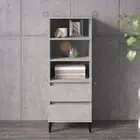 Highboard Concrete Grey 40x36x110 cm Engineered Wood vidaXL