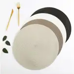 4PCS PP DINING TABLE MAT WOVEN PLACEMAT PAD HEAT RESISTANT