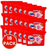 18 x OMO 3-in-1 Laundry Capsules Sakura Blossom Front & Top Loader Pk15 (270 Capsules)
