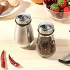 with Pour Holes Glass Pepper Shakers Salt Bottle Storage Spice Dispenser