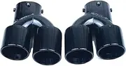 Quad Car Exhaust Tip Carbon Fibcer Exhaust Tip Compatible For BMW G20 G21 M340i 2019 2020 2021+ Muffler Tip Tailpipe MPE Exhaust System(Black)