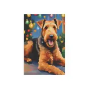 Airedale Terrier Dog Christmas Garden Flag, Pet Lover Gift