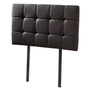 PU Leather Single Bed Deluxe Headboard Bedhead - Black