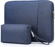 [HYZUO] 17-17.3 Laptop Sleeve Bag Set for 17" 17.3" HP/Lenovo/Dell/ASUS/Acer/LG/Toshiba/MSI Gaming Laptop/Razer Blade 17/18, Notebook Protective Case for Men Women, Navy Blue
