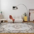 Extra Large Bohemian Rug Ivory Cream White Non Slip Lounges Carpet Washable Mat