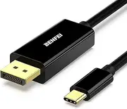 [BENFEI] USB C to DisplayPort 6 Feet Cable, USB Type-C to DP Adapter [Thunderbolt 3 Compatible] for MacBook Pro 2018/2017, MacBook Air/iPad Pro 2018, Samsung Galaxy S10/S9, Surface Book 2 and More