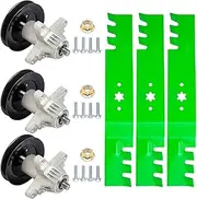 TENGMUJX Deck Rebuild Kit Kit for MTD Cub Cadet 54 inch Cut Deck ZT-54 Z6600 RZT L54 S54 Zero-Turn Mower Includes (3) Spindle 618-05137 (3) Toothed Blade 742-0677