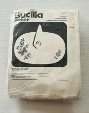Bucilla Stitchery Kit 8 Piece Luncheon Set Butterfly Serenade Placemats Napkins