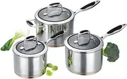 Scanpan Coppernox Saucepan 3-Pieces Set, Multicolour