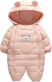 Simplee kids Baby Infant Boy Girl Winter Warm Snowsuit Outwear Newborn Hooded Footed Romper Jumpsuit for 0-18 Months