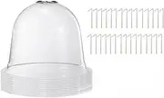 10 Pcs Plant Humidity Dome,Reusable Plant Protector,Plant Greenhouses with 30 Securing Pegs,Mini Greenhouses,Protector Bell Covers,for Outdoors Frost Freeze Protection