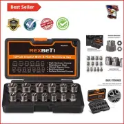 Heavy-Duty 13-Piece Bolt Extractor Tool Set for Stripped and Rusted Fasteners
