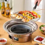 BBQ Charcoal Grill Korean BBQ Grill Non-stick Stainless Steel Charcoal