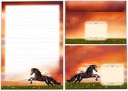 Writing Paper Set Horse for Girls Letter Pad with Envelope for Children (A5 Pad with 25 Sheets + 15 Envelopes)