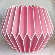 Pottery Barn Teen Geo Origami Paper Lantern PINK Pendant Light w/ Cord Kit