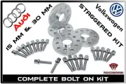 4 PC 15 MM & 30 MM AUDI VW HUB CENTRIC WHEEL SPACERS 5X100-5X112 CB.57.1 (for: Audi)