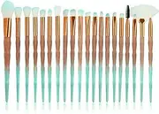 20PCS Eye Make-up Brushes Unicorn Eyeshadow Eyebrow Blending Brush Set (Brown)