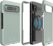 [TUDIA] MergeGrip V2 Compatible with Google Pixel Fold Case (2023), [Magsafe Compatible] Ultra Slim Snug Fit Lightweight Grip Scratch Resistant Tough PC Snap On Case (Green Lily)