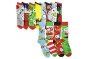 Peanuts Christmas Snoopy Men's Socks 12 Days of Giving Gift Box
