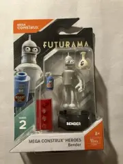 Mega Construx Heroes Series 2 Futurama Bender Mini Figure Build Toys 2017 New